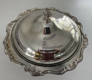 Vintage Gorham Heritage Silver Plated Covered Serving Dish Y - 346
