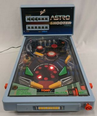 Vintage Tomy Astro Shooter Tabletop Pinball Machine W/ Ac Adapter
