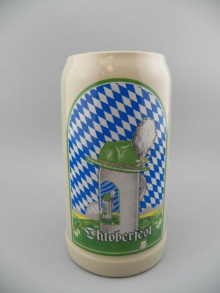Vtg Oktoberfest Ceramic Stoneware 1 Liter Mug Stein Made In West Germany Euc