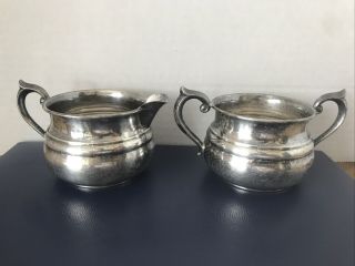 Vintage Gorham Sterling Silver Sugar Bowl & Creamer Set 1202 & 1203