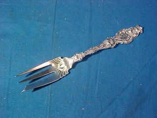 Early 20thc Whiting Sterling Silver Lily Pattern Pie Fork