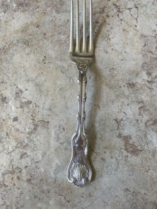 Vtg 1893 Whiting Imperial Queen Pattern Sterling Silver Luncheon Fork Monogram7 "