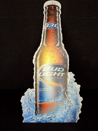 Bud Light Metal Beer Sign - 19 " X 36 " - 2001