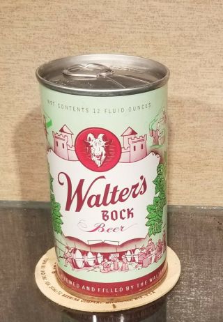 1971 Walters Bock Pull Tab Beer Can Bottom Open Pueblo Colorado