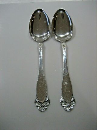 Vintage Norway Brodrene Lohne Norway Set Of 2 Serving Spoons 81.  5 Grams