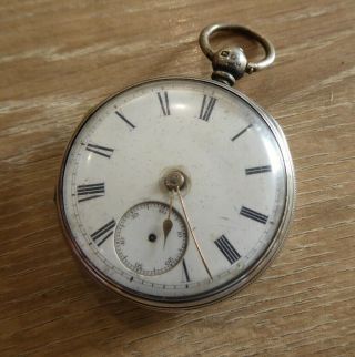 Quality Antique Solid Silver Gents Fusee Pocket Watch // T.  M