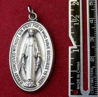Carmelite Nun Vintage Catherine Laboure Creed Sterling Catholic Miraculous Medal