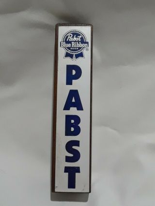 Vintage Pabst Blue Ribbon Beer Tap Keg Handle 4 1/2 " Wooden Man Cave Bar Pub Keg
