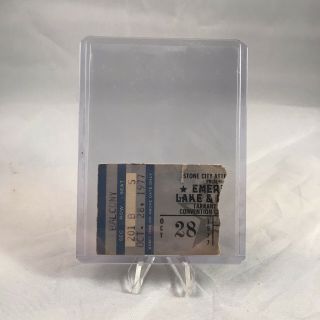 Emerson Lake Palmer Tarrant County Tx Concert Ticket Stub Vintage Oct 28 1977