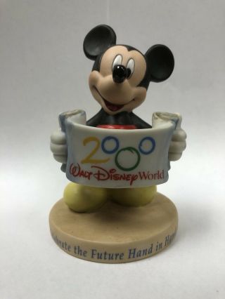 Disney Mickey Mouse Mini 2000 Walt Disney World Ceramic Porcelian Figurine