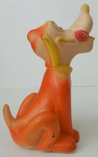Vintage Walt Disney Productions Pluto Dog Rubber Squeeze Squeak Toy
