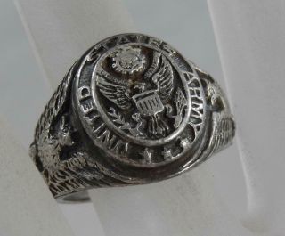 Vintage United States Us Army Sterling Silver Ring Size 9 3/4 F1098
