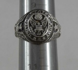 Vintage United States US Army Sterling Silver Ring Size 9 3/4 F1098 2