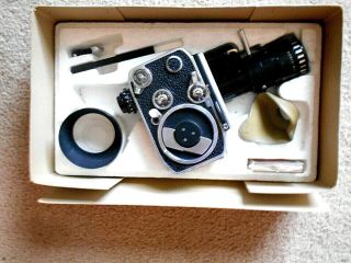 Vintage Bolex Paillard P2 Zoom Reflex 8mm Movie Camera W/pan Cinor Lens