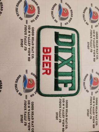 Vintage Dixie Beer Patch 4 " X 2.  5 " Hat Patch