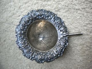 Antique Tiffany & Co.  Sterling Silver Tea Strainer Monogrammed.  No Handle.