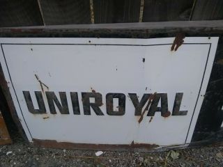 Vintage Porcelain Uniroyal Farm Tires Sign / Gas Oil / John Deere 40 