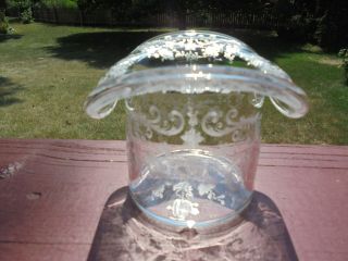 Scarce Vintage Cambridge Chantilly Etch Tophat Hat Vase