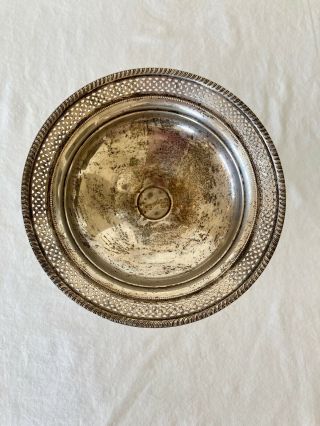 Vintage EL SIL CO Sterling Silver Pedestal Compote Candy Dish Cement Reinforced 2