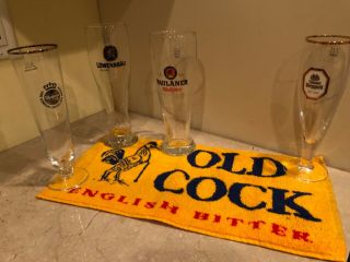 Vintage Set Of 4 German Beer Glasses