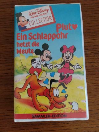 Mickey Mouse - Pluto West Germany Vhs Collectible Walt Disney Vintage Tape