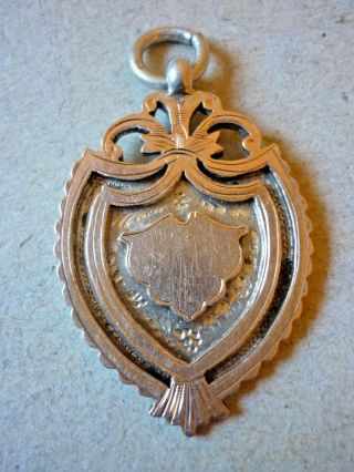 FINE ANTIQUE HALLMARKED SILVER AND GOLD POCKET WATCH CHAIN FOB c1912 3