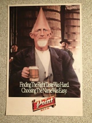 Point Special Beer Poster Stevens Point Pointy Head Guy Laminated Large Vintage