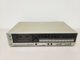 Vintage Sharp Rt - 350 Stereo Cassette Deck Player Recorder