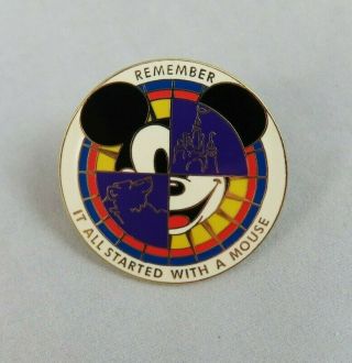 Disney Disneyland Pin - Remember It All Started With A Mickey Mouse Cast Member