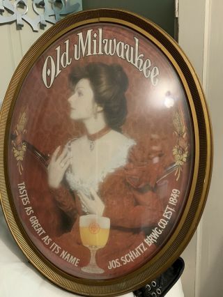 Old Milwaukee Schlitz Brwg Lady With Beer Decor 3