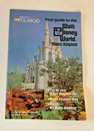 Vintage 1980 Guide To Walt Disney World Magic Kingdom Souvenir Booklet Polaroid