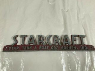 Vintage Star Craft Boats Badge Emblem Metal
