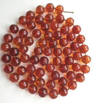 Vintage Reconstituted Crackle Amber Beads Repurpose 1/2 " 12mm Repair Repurpose