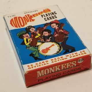 Vintage The Monkees Playing Cards Complete Deck,  1966 Near