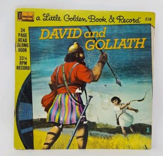 David And Goliath A Little Golden Book & Record Disneyland See Hear Read 1976