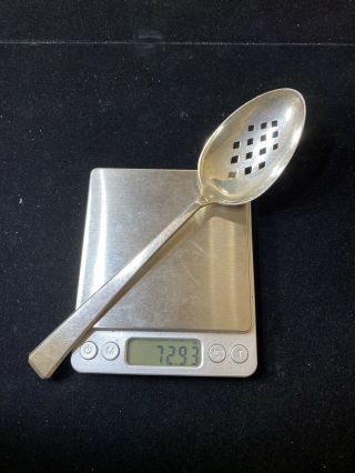 Rare Antique Towle Sterling Silver Pierced Lattice Serving Spoon No Mono 72.  93gm