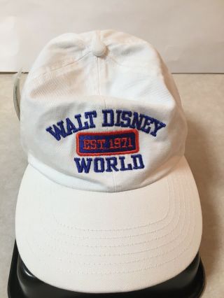 Walt Disney World Est 1971 Cap Hat Adjustable Adult 100 Cotton White Vintage