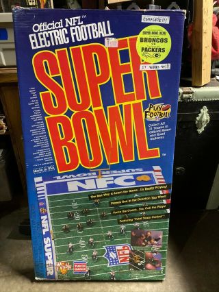 Vintage Tudor Nfl Bowl Electric Football Game Broncos Vs Packers 1997