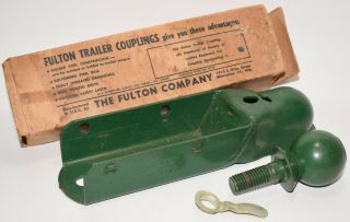 Vintage Fulton O - 7 Bantam Trailer Hitch Green Paint 1 - 7/8 " - Box