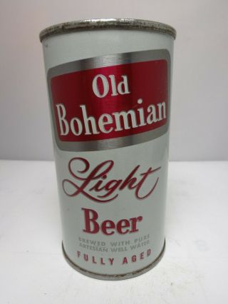 Old Bohemian Light Straight Steel Juice Tab Beer Can 99 - 19 Enamel