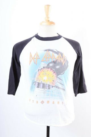 Vtg 80s Def Leppard " Pyromania " Rock Concert Tour T - Shirt Usa Mens Size Medium