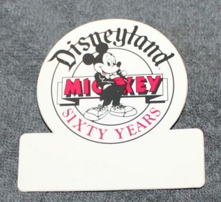 Vintage Disneyland Mickey Sixty Years Badge Tag