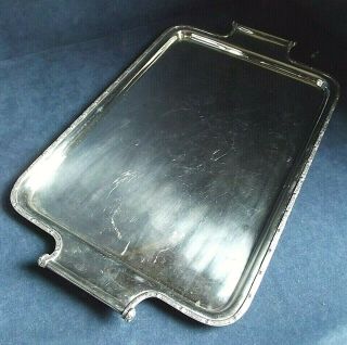 Large Cast 19 " Silver Plated Georgian Style Salver Tray C1950
