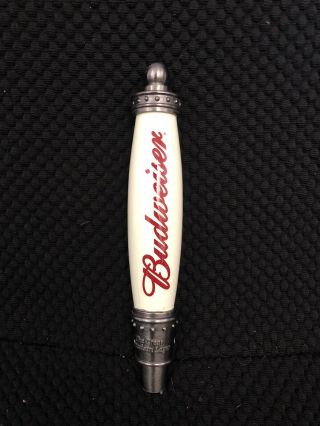Budweiser Great American Lager White Shotgun Mini 7 " Draft Beer Keg Tap Handle