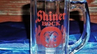 Vintage Shiner Bock Beer Mug Beer,  Bar Glassware.  Spoetzl Brewery Shiner Texas