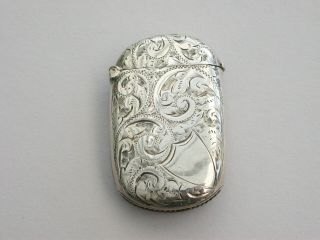 Victorian Silver Vesta Case By E F Bauer,  Birmingham,  1894 3