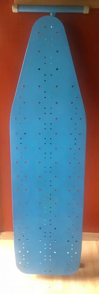 Vintage Blue Punch Out Ironing Board Folding Metal