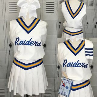 Real Cheerleading Uniform Vintage Dress Raiders Top 36”waist 30”