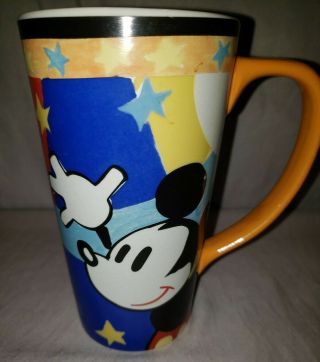 Large Disney Store Mickey Mouse Artistic Coffee Cup Mug Euc