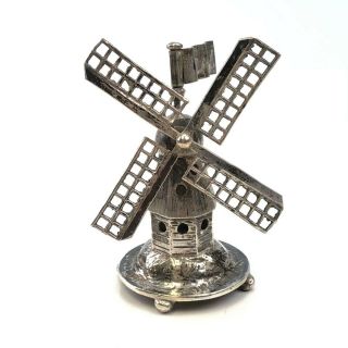 Vintage Sterling Silver Windmill 2.  25 Inches 12.  3g